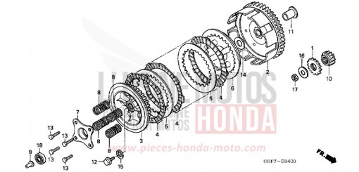 EMBRAYAGE CR85RB3 de 2003